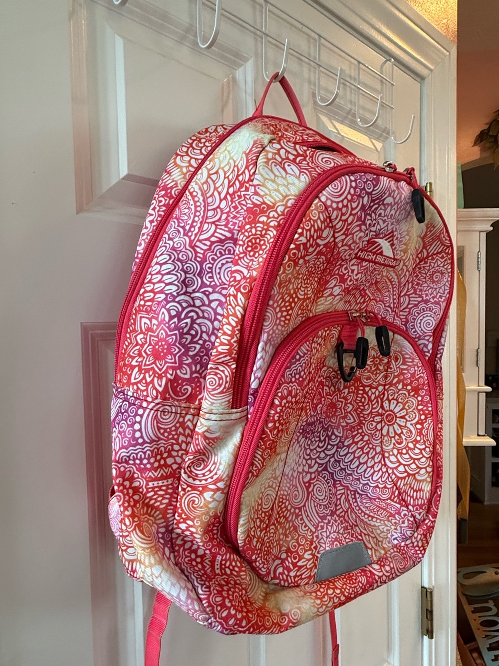 High Sierra Coral & Pink Floral-Mandala Backpack